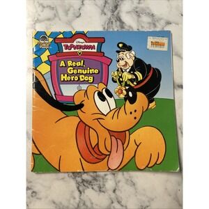 Disney's Toontown A Real, Genuine Hero Dog Children's Book 1995 Starring Pluto